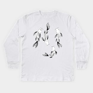 Hand drawn Koi fish design Kids Long Sleeve T-Shirt